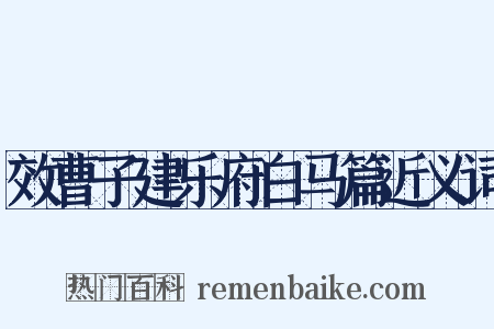 效曹子建乐府白马篇近义词是什么意思的图片